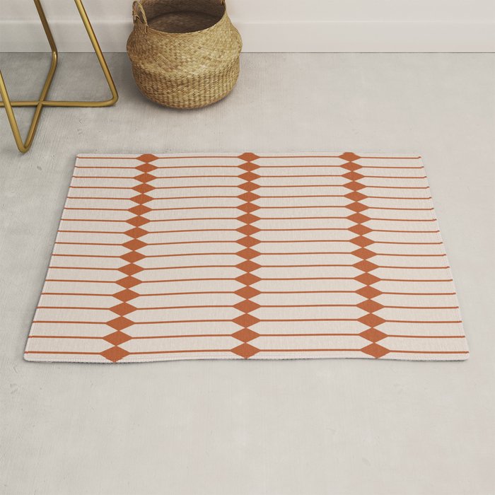 Minimal Geometric Pattern - Coral Rug Gallery Image 1