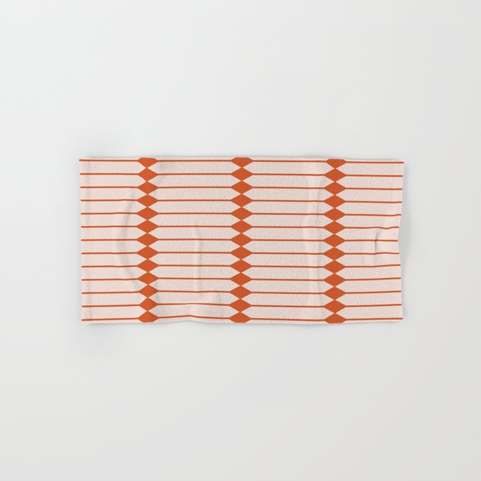 Minimal Geometric Pattern - Coral Bath Towel Gallery Image 1