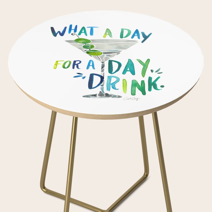 What a Day for a Day Drink - Blue & Green Palette Side Table Gallery Image 2