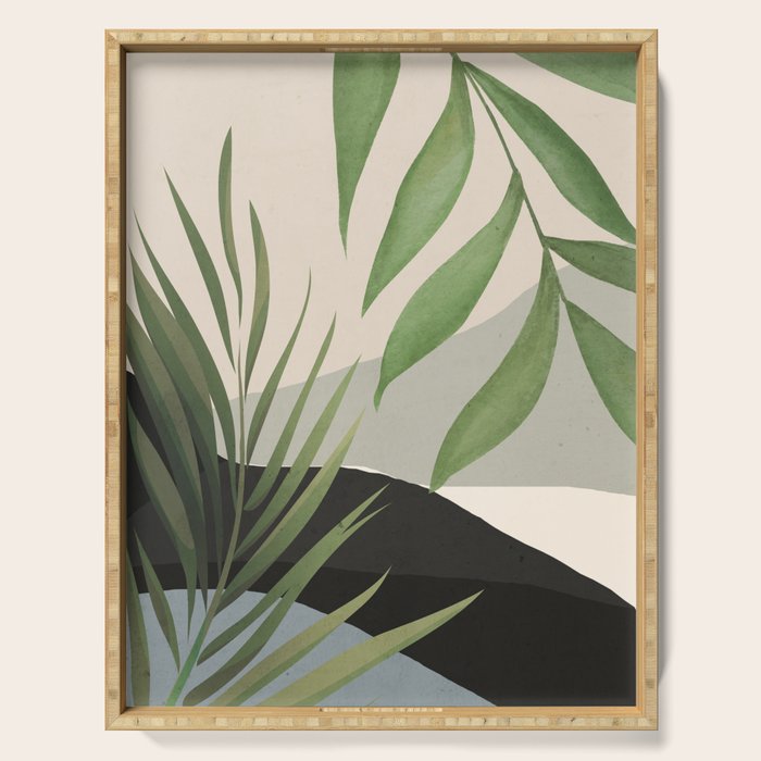 Abstract Art Tropical Leaves 49 Serving Tray Gallery Image 1