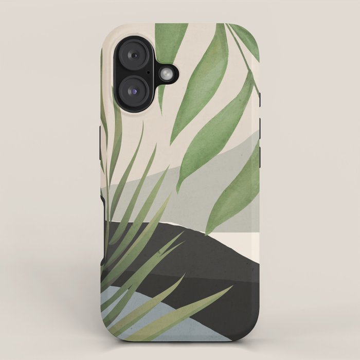 Abstract Art Tropical Leaves 49 iPhone Case Gallery Image 1