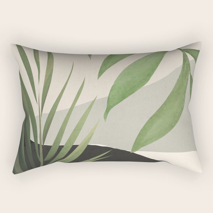 Abstract Art Tropical Leaves 49 Rectangular Pillow Gallery Image 2