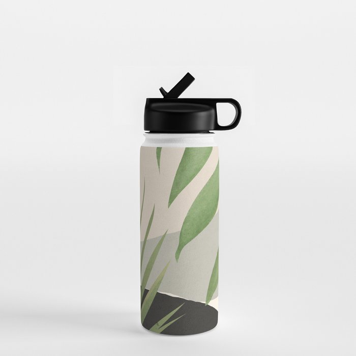 Abstract Art Tropical Leaves 49 Water Bottle Gallery Image 1