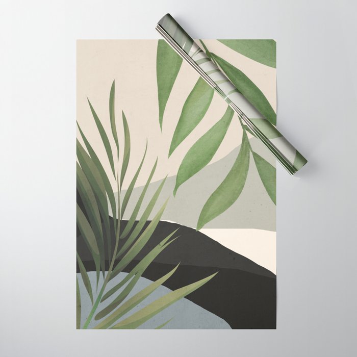 Abstract Art Tropical Leaves 49 Wrapping Paper Gallery Image 1