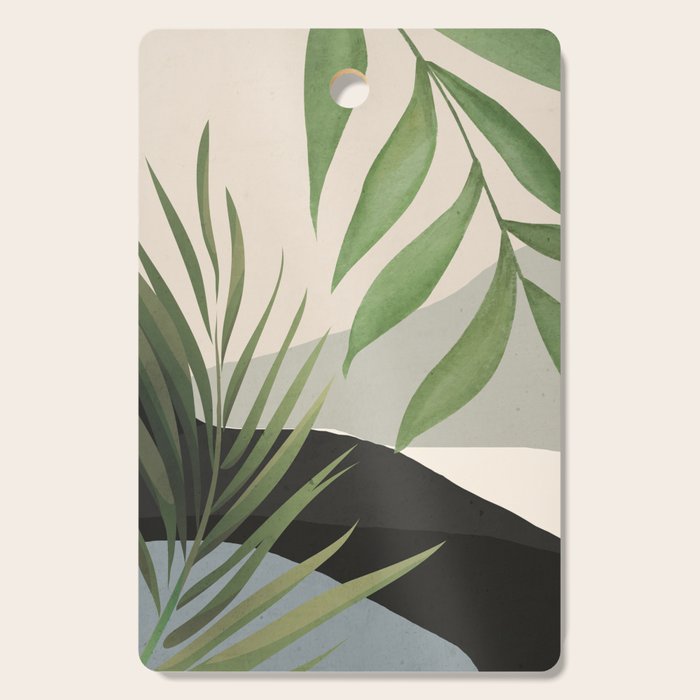 Abstract Art Tropical Leaves 49 Cutting Board Gallery Image 1