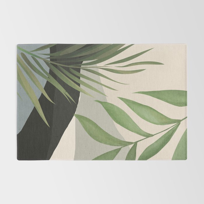 Abstract Art Tropical Leaves 49 Rug Gallery Image 2