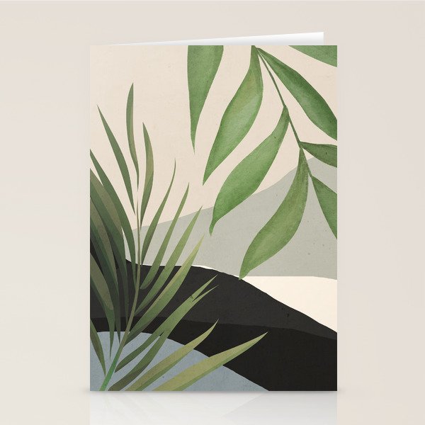 Abstract Art Tropical Leaves 49 Stationery Card Gallery Image 2