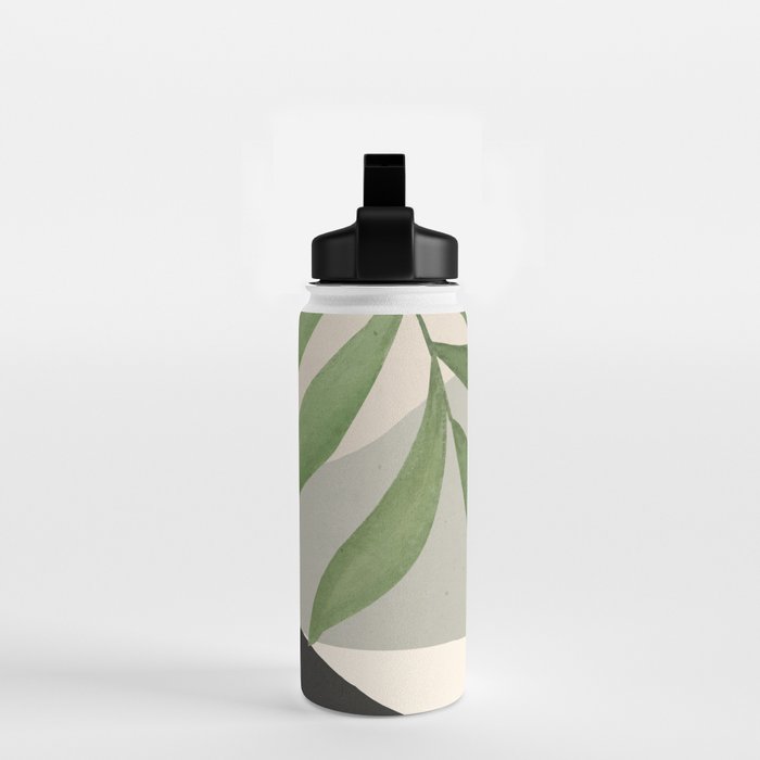 Abstract Art Tropical Leaves 49 Water Bottle Gallery Image 2