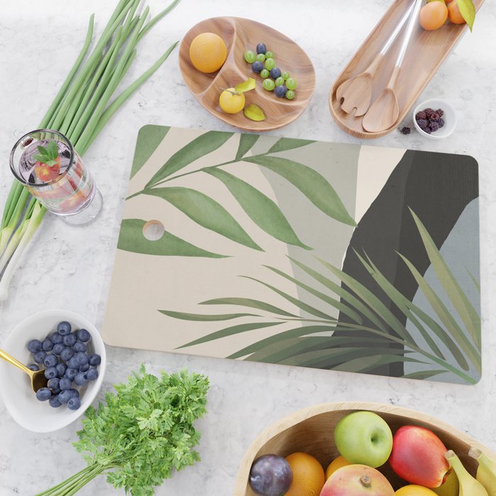 Abstract Art Tropical Leaves 49 Cutting Board Gallery Image 2