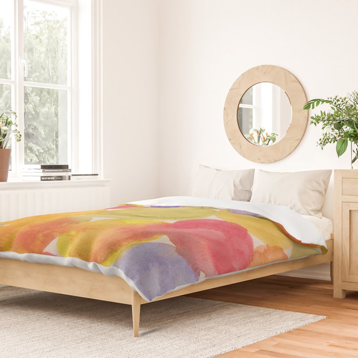 Watercolor Party #3 Duvet Cover Gallery Image 2
