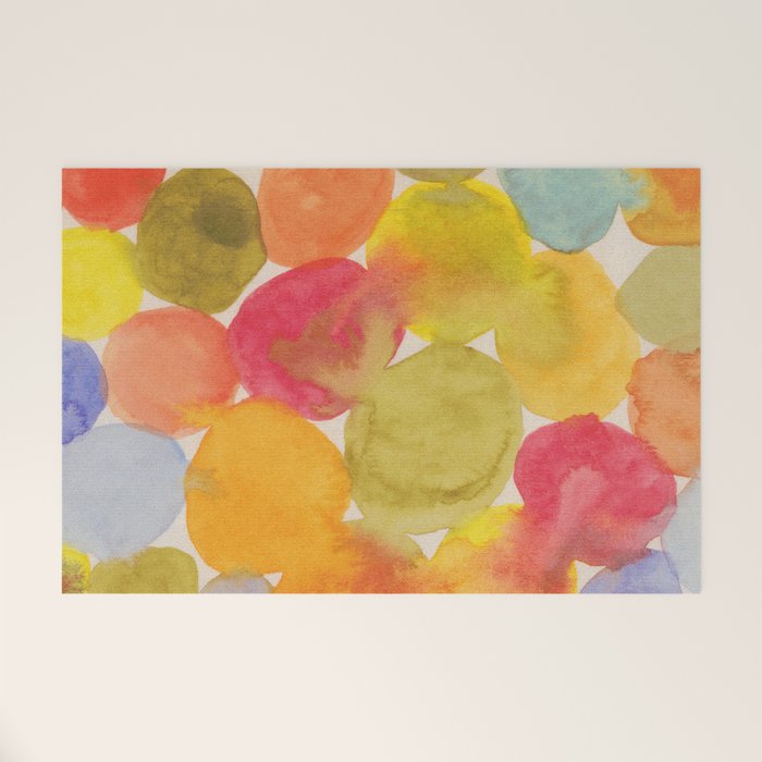 Watercolor Party #3 Welcome Mat Gallery Image 1