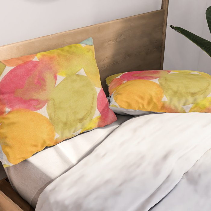 Watercolor Party #3 Pillow Sham Gallery Image 2