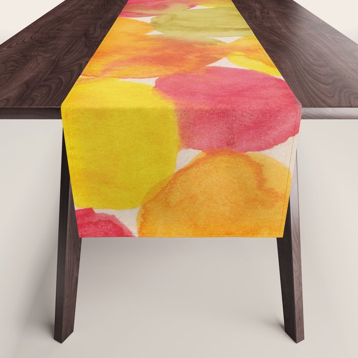 Watercolor Party #3 Table Runner Gallery Image 1