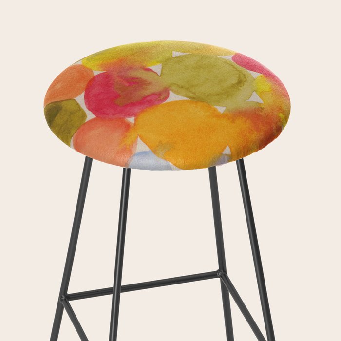 Watercolor Party #3 Stool Gallery Image 2