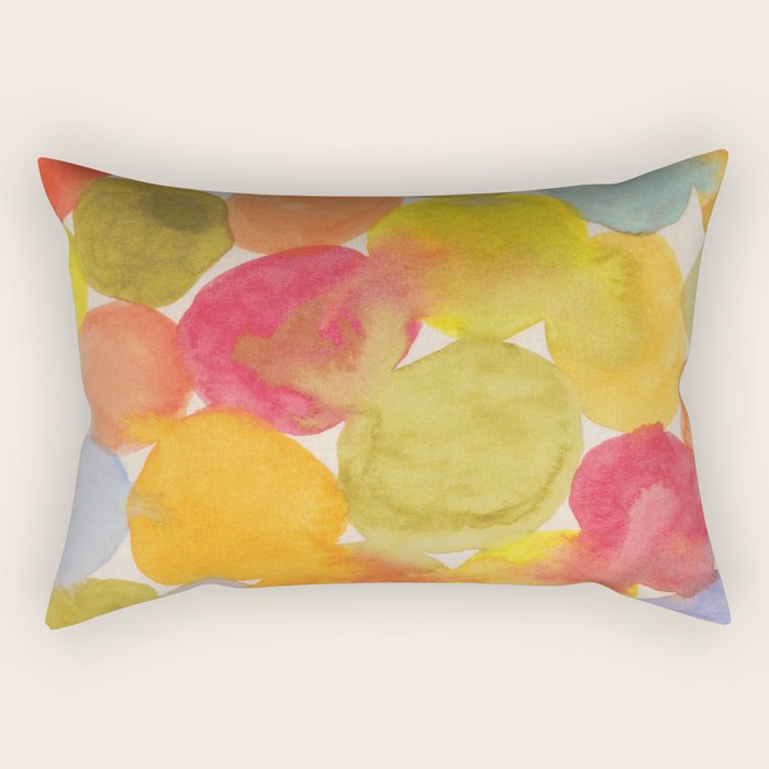 Watercolor Party #3 Rectangular Pillow Gallery Image 1