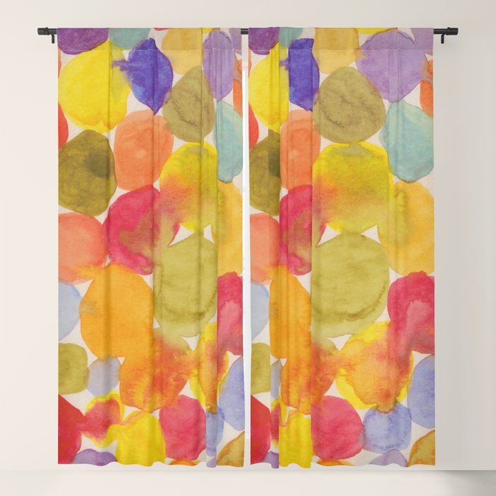 Watercolor Party #3 Window Curtain Gallery Image 5
