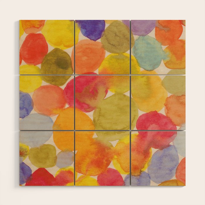 Watercolor Party #3 Wood Wall Art Gallery Image 1