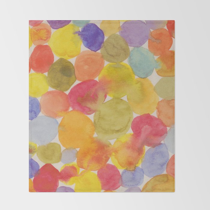 Watercolor Party #3 Throw Blanket Gallery Image 2
