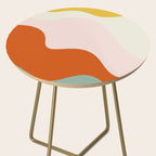 fluid waves mid century summer Side Table Gallery Image 2