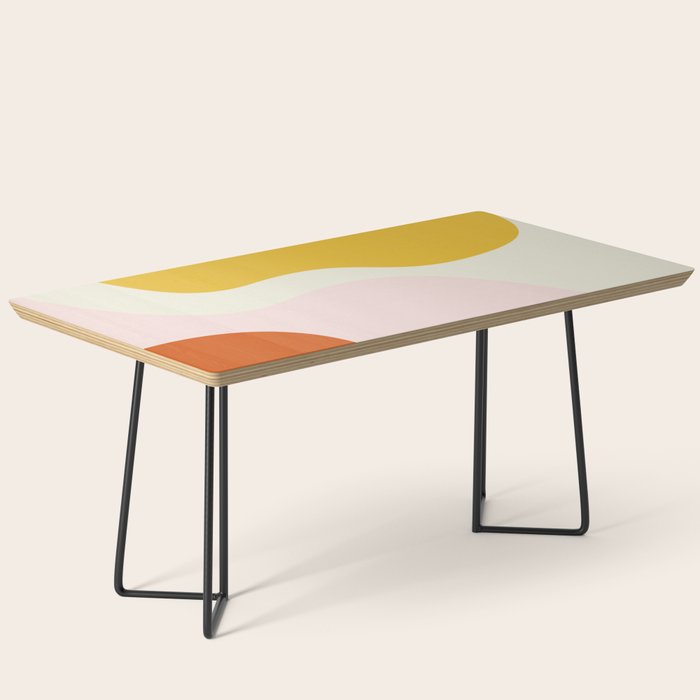 fluid waves mid century summer Coffee Table Gallery Image 1