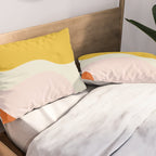 fluid waves mid century summer Pillow Sham Gallery Image 2