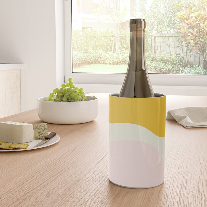 fluid waves mid century summer Wine Chiller Gallery Image 4