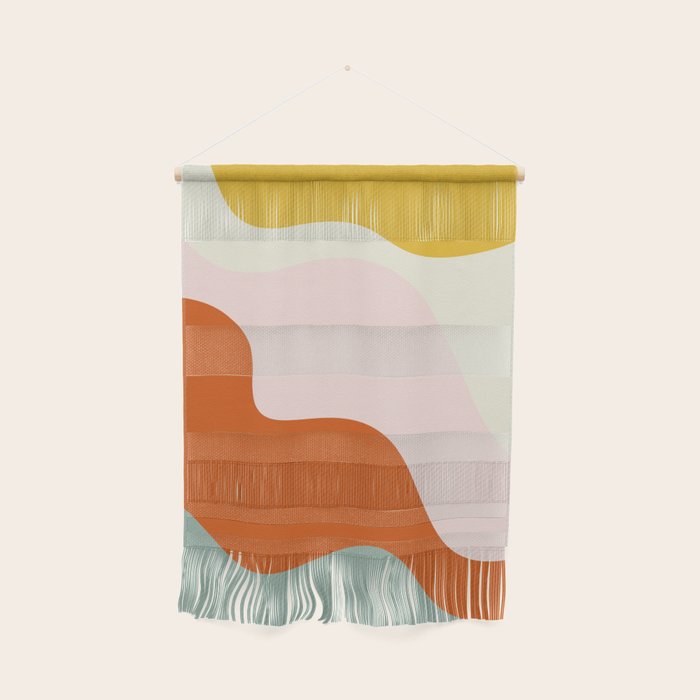 fluid waves mid century summer Wall Hanging Gallery Image 1