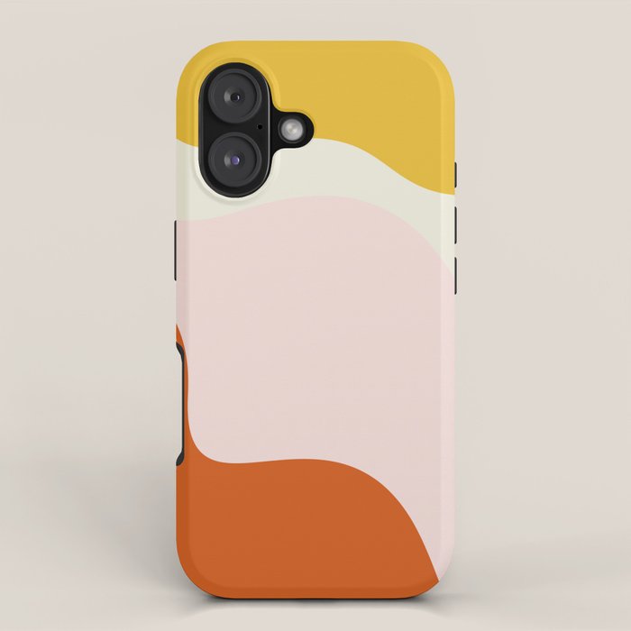 fluid waves mid century summer iPhone Case Gallery Image 1