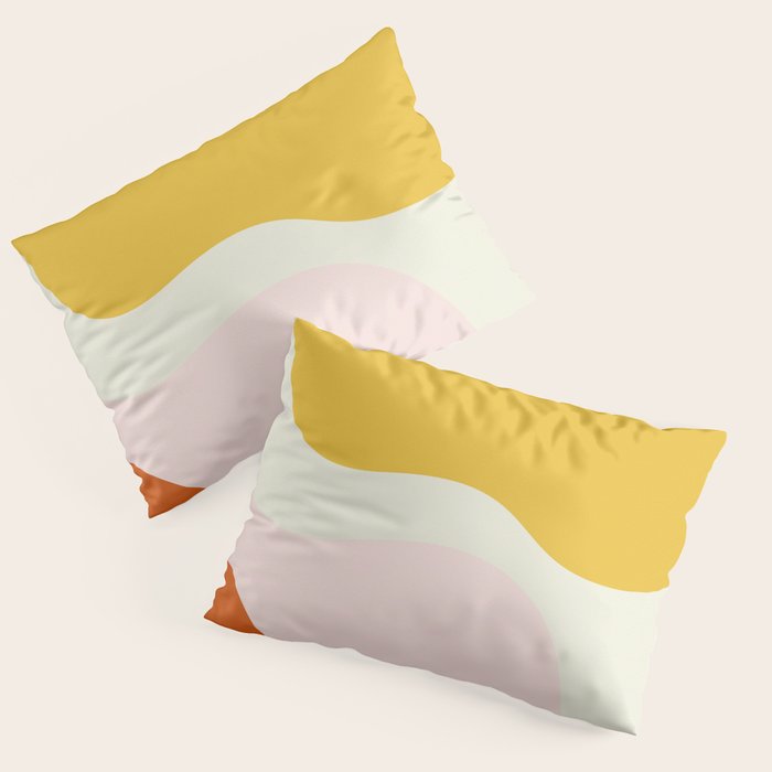 fluid waves mid century summer Pillow Sham Gallery Image 3