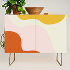 fluid waves mid century summer Credenza Gallery Image 1