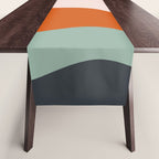 fluid waves mid century summer Table Runner Gallery Image 1