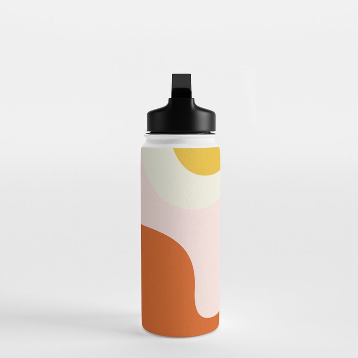 fluid waves mid century summer Water Bottle Gallery Image 3