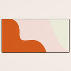 fluid waves mid century summer Desk Mat Gallery Image 3