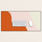 fluid waves mid century summer Desk Mat Gallery Image 1