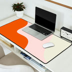fluid waves mid century summer Desk Mat Gallery Image 2