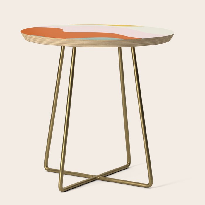 fluid waves mid century summer Side Table Gallery Image 1