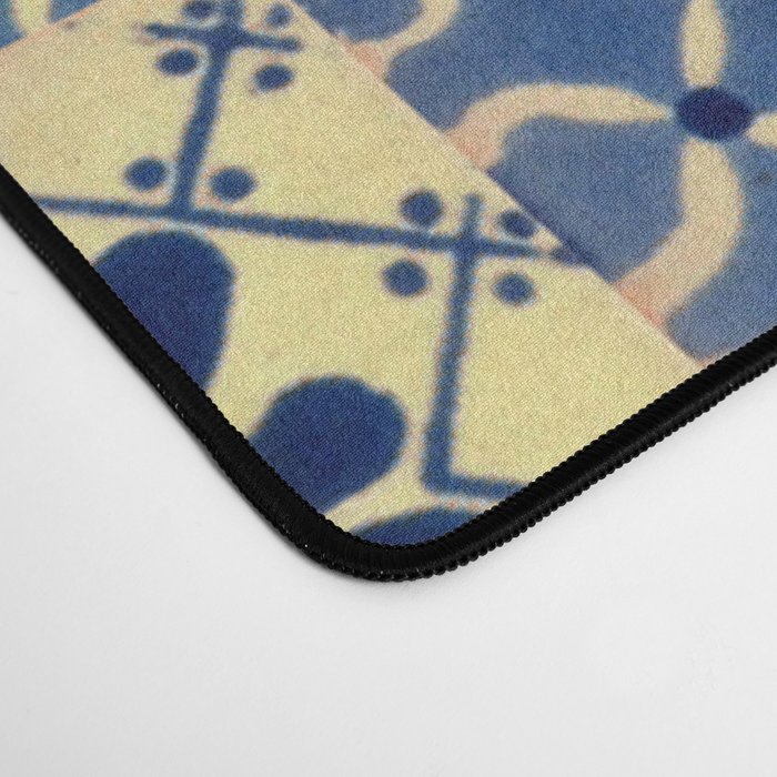 talavera mexican tile in blu Desk Mat Gallery Image 4