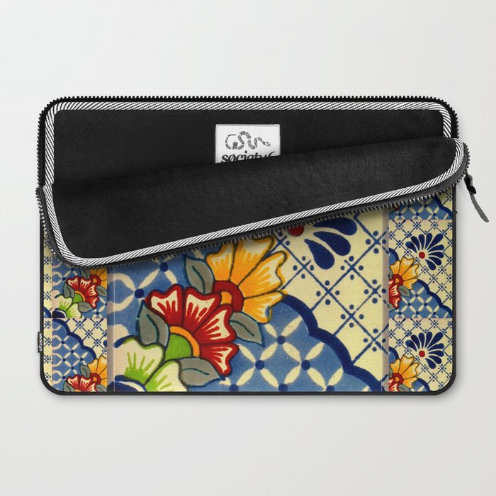 talavera mexican tile in blu Laptop Sleeve Gallery Image 2