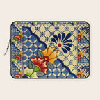 talavera mexican tile in blu Laptop Sleeve Gallery Image 1