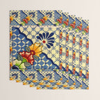 talavera mexican tile in blu Wrapping Paper Gallery Image 3