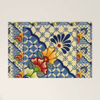 talavera mexican tile in blu Welcome Mat Gallery Image 1