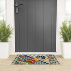 talavera mexican tile in blu Welcome Mat Gallery Image 3