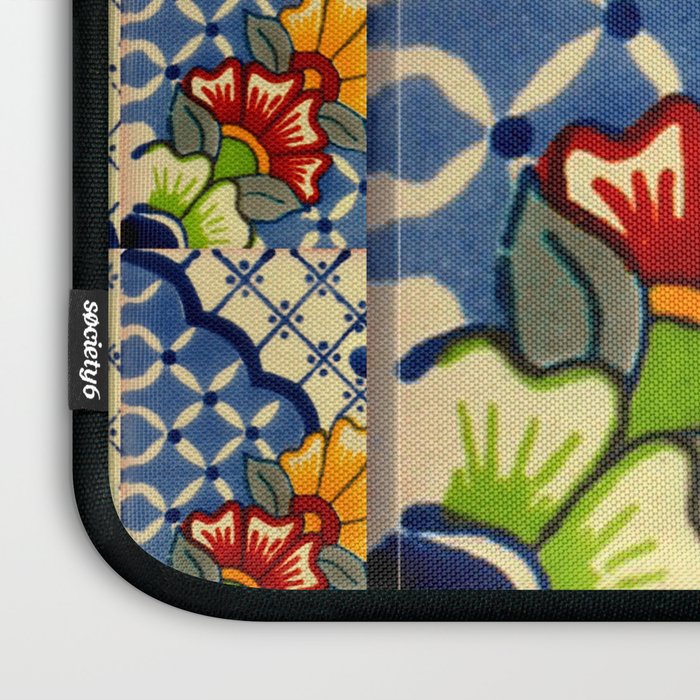 talavera mexican tile in blu Laptop Sleeve Gallery Image 3
