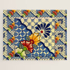talavera mexican tile in blu Jigsaw Puzzle Gallery Image 1
