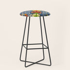 talavera mexican tile in blu Stool Gallery Image 1