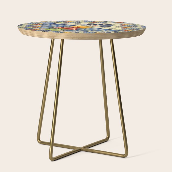 talavera mexican tile in blu Side Table Gallery Image 1