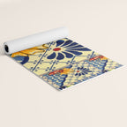 talavera mexican tile in blu Yoga Mat Gallery Image 2