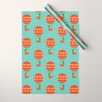 Dragon On Hot Air Balloon Wrapping Paper Gallery Image 1