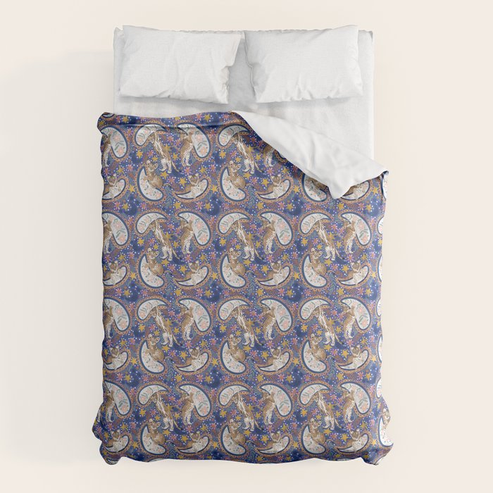 Leopard Cubs Starry Night Duvet Cover Gallery Image 1