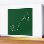 Scorpio Zodiac Star Constellation Line Art Green Wall Mural Gallery Image 2